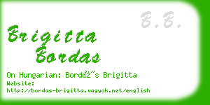 brigitta bordas business card